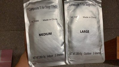 #26717 Ti powder-Outdoor 3-5m, Composite Ti for stage effects