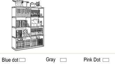 #27073 Simple bookshelf floor-standing storage rack table (80cm*27cm*125cm) grey