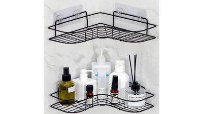 #27102 Bathroom Wall Mount Shelf  ( black, white )