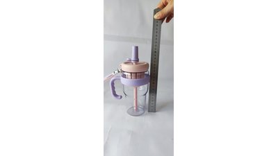 #27777 Plastic Straw Cup pink color