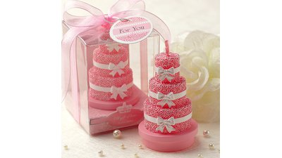 #14457 Pink Wedding Candle