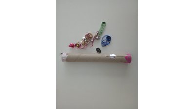 #17122 Popper toys with long color ribbon(Big)