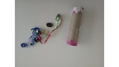 #17126 Popper toys with long color ribbon