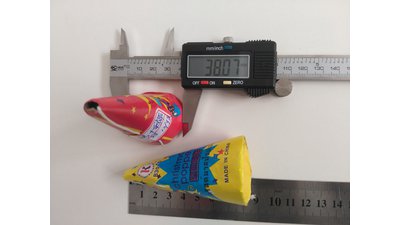 #17060 Popper toys with color belt of cone shape(Gold, yellow, red , blue ,green)