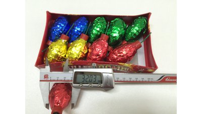 #14318 FIRECRACKERS Color Hand Granade With Fuse