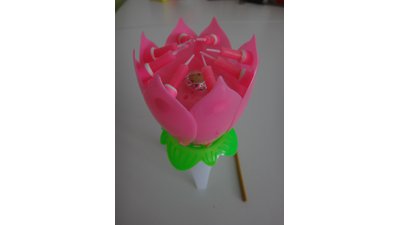 #18174 Cake fountain with candle for birthday